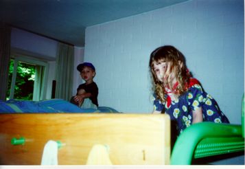 Catherine and Joshua on the Bunk Beds